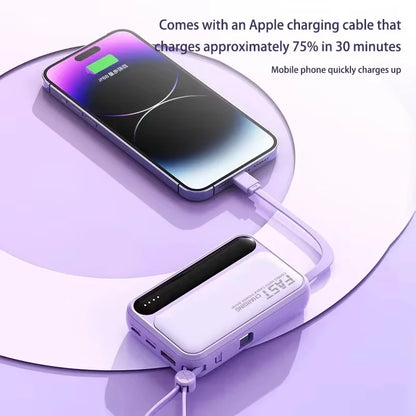 Lenovo 2026New 120W Super Fast Charging 500000mAh 4 In1 Cables Portable Powerbank Power Bank For Iphone Huawei Samsung