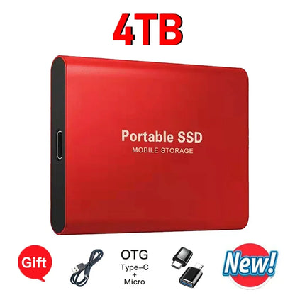 Reliable Brand 1TB External Hard Drive  Portable SSD  2TB 4TB  USB 3.1 High Speed Solid State Disk Data Storage