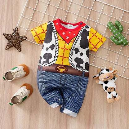 0-18months cosplay newborns Baby Clothes One-Piece Cartoon Anime short-Sleeved Trousers Banquet Summer Fashion neonatal clothing