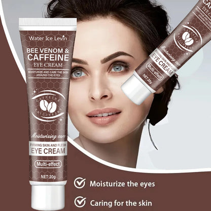 Natural caffeine powerful moisturizing and firming eye cream 20g, used for puffiness and dark circles. After use, it lifts the eye area, reducing wrinkles and signs of aging, and lightens the appearance of sagging skin