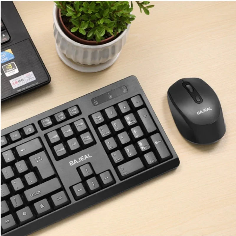 BAJEAL W100 Wireless Keyboard And Mouse Set for Laptops And Desktop Computers Energy-Saving Portable Design