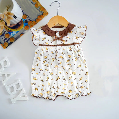 3-18 Month baby Summer clothes rompers girls overalls short Sleeve bodysuit cotton baby clothing jumpsuit newborn Girl onesies