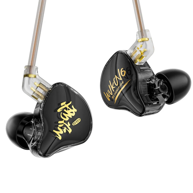 KBEAR K01 PRO Wukong HiFi Gaming Headphones Custom 10mm DD IEM  Earphones Detachable Cable Ergonomic Noise Isolation Earbuds