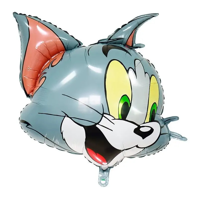 Cartoon T-Tom And J-Jerry Party Decorations Banner Latex Foil Balloons Cake Topper Birthday Movie Show Party Supplies Set Favor