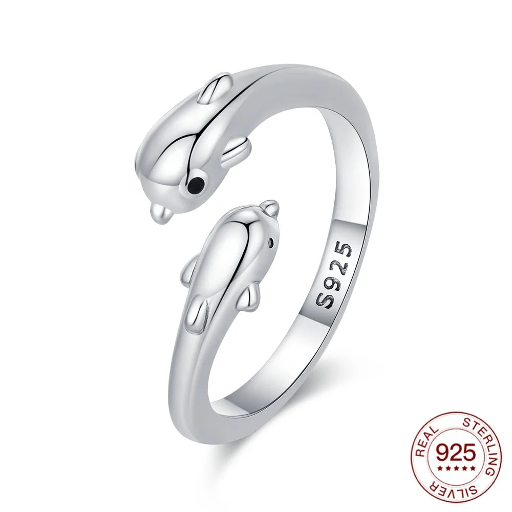 925 Sterling Silver Ring Ladybug Fashion Ring MOM Butterfly Ring