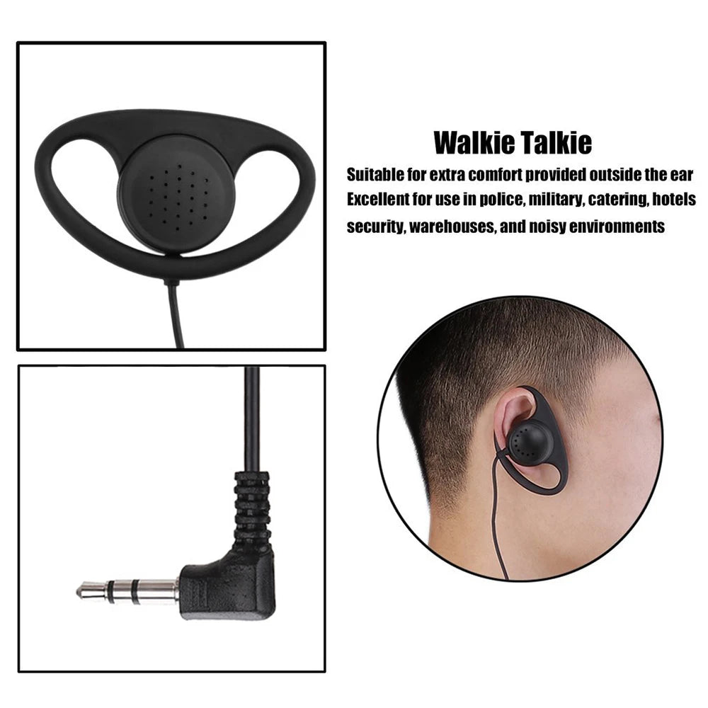 Earhook Wired Earphones Single Side Earphones Portable Headphone 3.5mm Interface Suitable For Phone PC No PTT Microphone