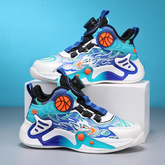 Kids Sneakers Fashion Basketball Shoes for Children Boys Breathable Mesh Sneakers Casual Sports Shoes 2026 New Design Trainers