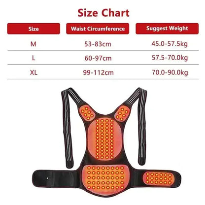 Magnetic Heating Vest Home Use 118 Magnetic Self-heating Massage Warm Back Support Vest Shoulder Spine Posture Correction Belt