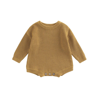 0-2Y Knitting Newborn Baby Girl Boy Spring Autumn Clothes Cute Long Sleeve Sweater Romper Jumpsuit Casual New born Outfits