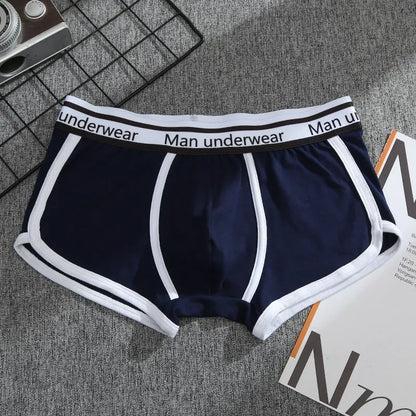 Mens Underwear Boxers Pack Cotton Men's Panties Breathable Solid Boxershorts Male Mid Waist Underpants Boxer Hombre Men Shorts