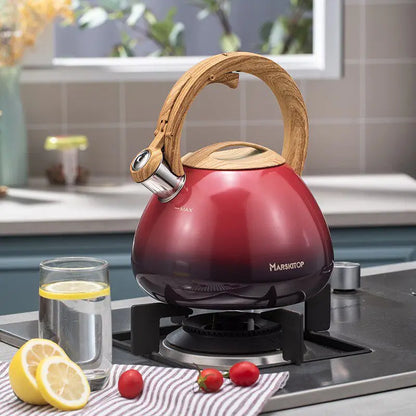 Stainless Steel Whistling Kettle Household Large Capacity Water Boiler Suitable for Gas and Induction Cooker