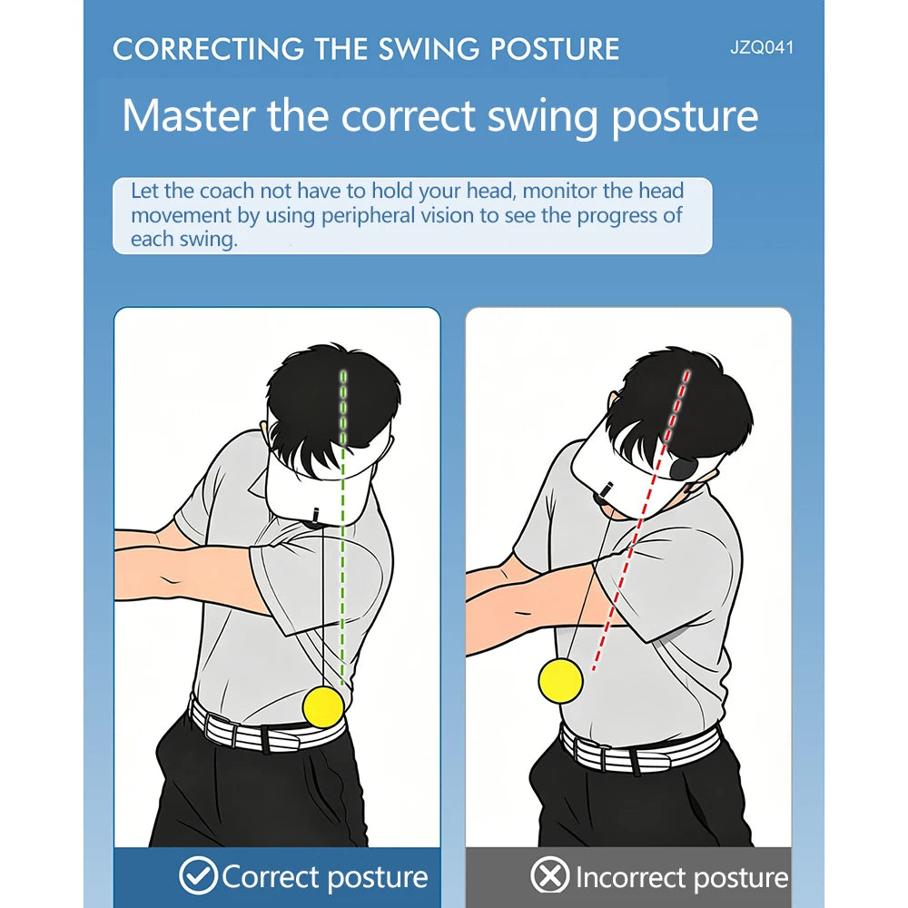 PGM Golf Head Stability Training Tool Portable Golf Swing Trainer Head Posture Correction Practice Golf Training Accessories