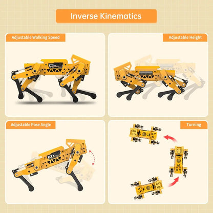ESP32 AI Camera Self Balancing Robot Dog Kit for Arduino Scratch Python Starter, Open Source Bionic Quadruped with Target Recognition & Tracing, Programming Science Set for Learning, Standard Size