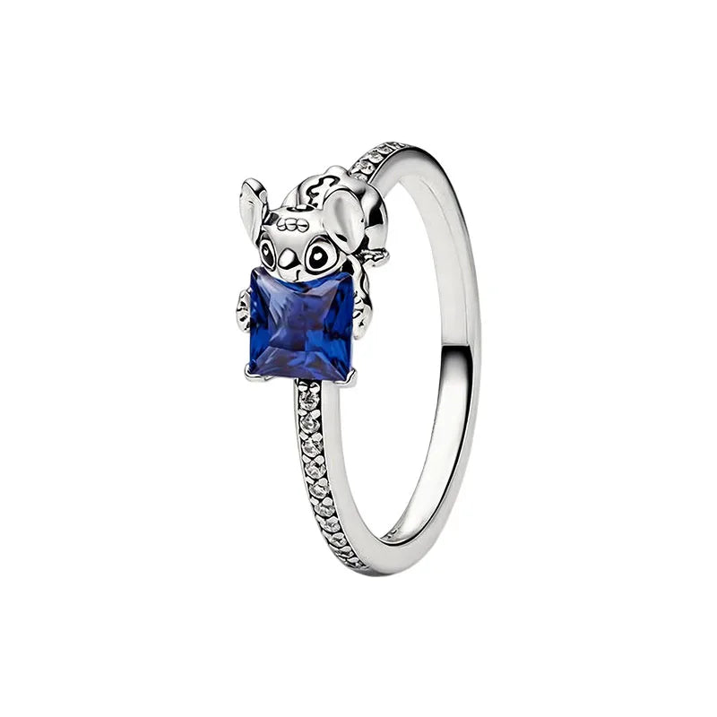 2026 Summer New 925 Silver Ocean Wave Ring Flower Love Women's Ring Fashion DIY Jewelry Gift