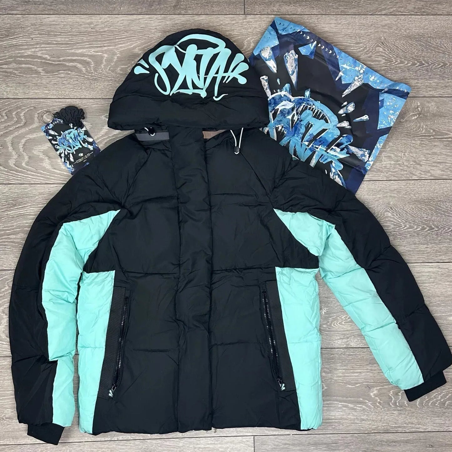 New Black RO Style Shark Head Hooded Puffer Jackets For Men Women Loose Streetwear Full Zip Up Cotton Winter Parkas emo