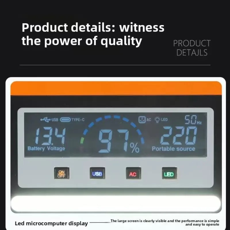 New  600Wh LiFePO4 220V High Power Portable Power Station 40AH Solar Outdoor Mobile Power Supply Home Emergency Energy Storage