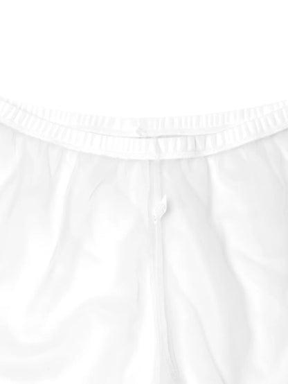 1Pc Sexy Sheer Mesh Men Underwear Fashionable Soft Transparent Home Loose Fit Boxing Pants Sleep Shorts Sleepwear Pajama Pants