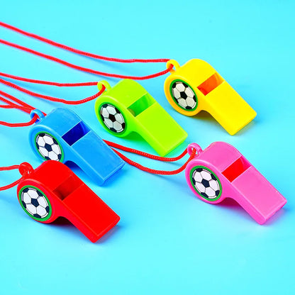 10/30/50Pcs Football Whistle Cheerleader Cheering Props Rainbow  Fan Whistle Boys And Girls Birthday Party Favors Pinata Filler