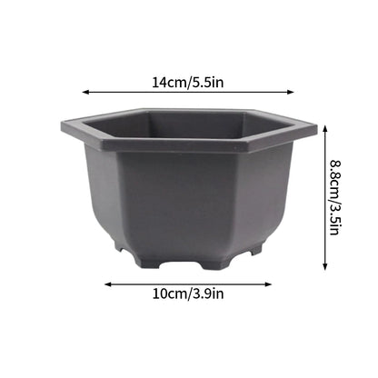 Rectangular Bonsai Training Pots Plastic Flowerpot with Drainage Tray Succulent Plants Pot Bonsai Plants Growing Pots Home Decor