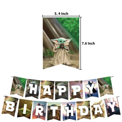 Green Yodaed Latex Balloons Hero Master Robot Foil Ballons Happy Birthday Party Banner Tableware Cake Topper Decoration Kid Toy