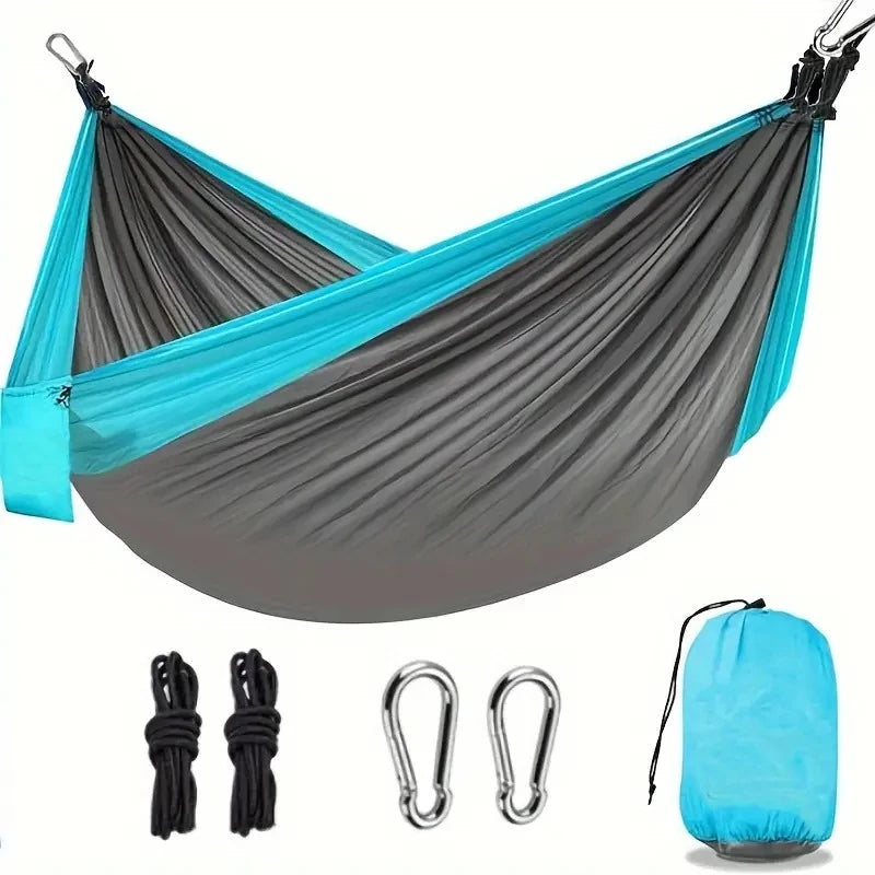 Camping Hammock Single Portable Hammocks with 2 Tree Straps and Attached Carry Bag Great for Outdoor Indoor Beach Camping
