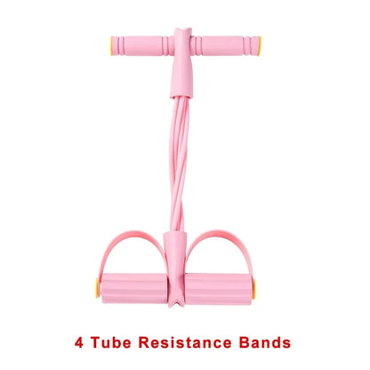 4-Level Resistance Band Tensioner with Non-Slip Handles - Home Fitness Equipment for Abdominal Muscle Training Yoga Abdominal
