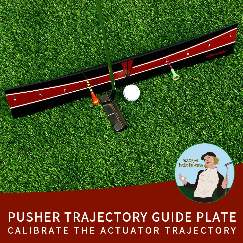 Golf Putting Track Rail Golf Training Aids Swing Practice Indoor/Outdoor Golf Putter Trainer Aid Golfer Balance Exercise