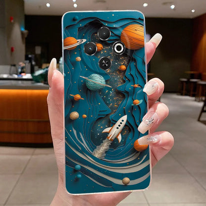 For Tecno Spark 30C Case kl5 kl5n Aesthetic Butterfly Flower Clear Soft Silicone Back Cover Techno Spark 30C Phone Case k15 k15n