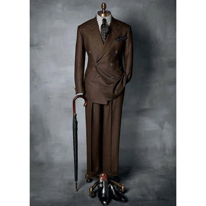 Men's Suit Set 2 Piece Stylish Blazer Pants Business Casual Groom Wedding Party Tuxedo Elegant Formal Slim Fit Male Suit