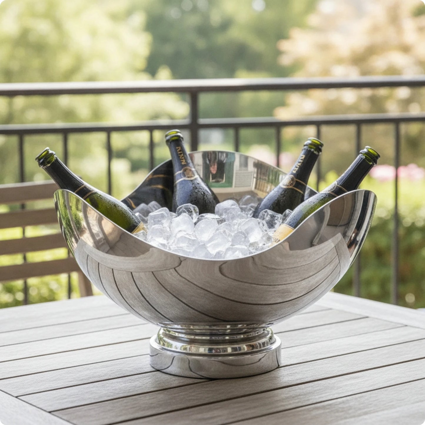 Champagne Bowl Irregular Wine Chiller Bowl Wine Cooler Container Large-Capacity Champagne Container Stylish for Hosts, Parties