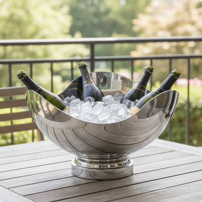Champagne Bowl Irregular Wine Chiller Bowl Wine Cooler Container Large-Capacity Champagne Container Stylish for Hosts, Parties