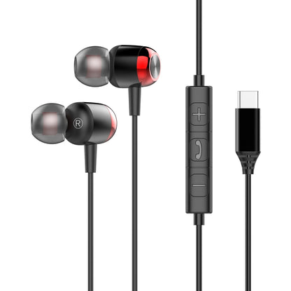 EARDECO TypeC/3.5mm Wired Headphones with Mic Volume Control Music Headset with Bass Phone Earphones for Samsung Huawei Xiaomi
