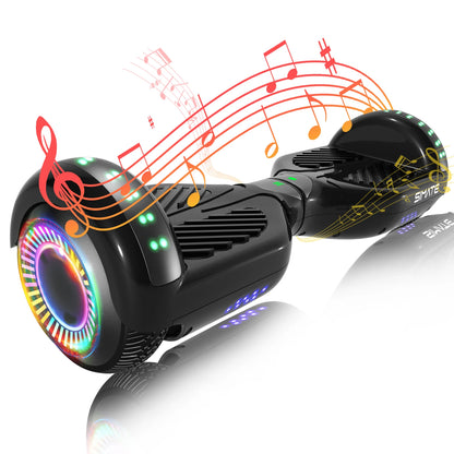 SIMATE P6 Hoverboard, 6.5" Self Balancing Scooter, All Terrain Hover Boards with Bluetooth, APP Control and LED Lights for Kids Adults