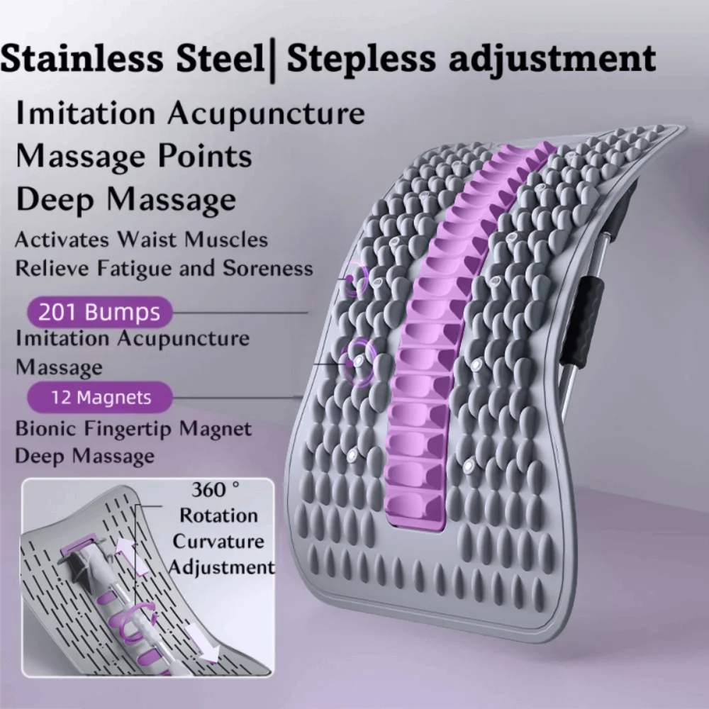 12 Magnets Lumbar Vertebrae Relaxer Humpback Correction Traction Back Massager Shaping Stretching Back Stretcher Waist Support