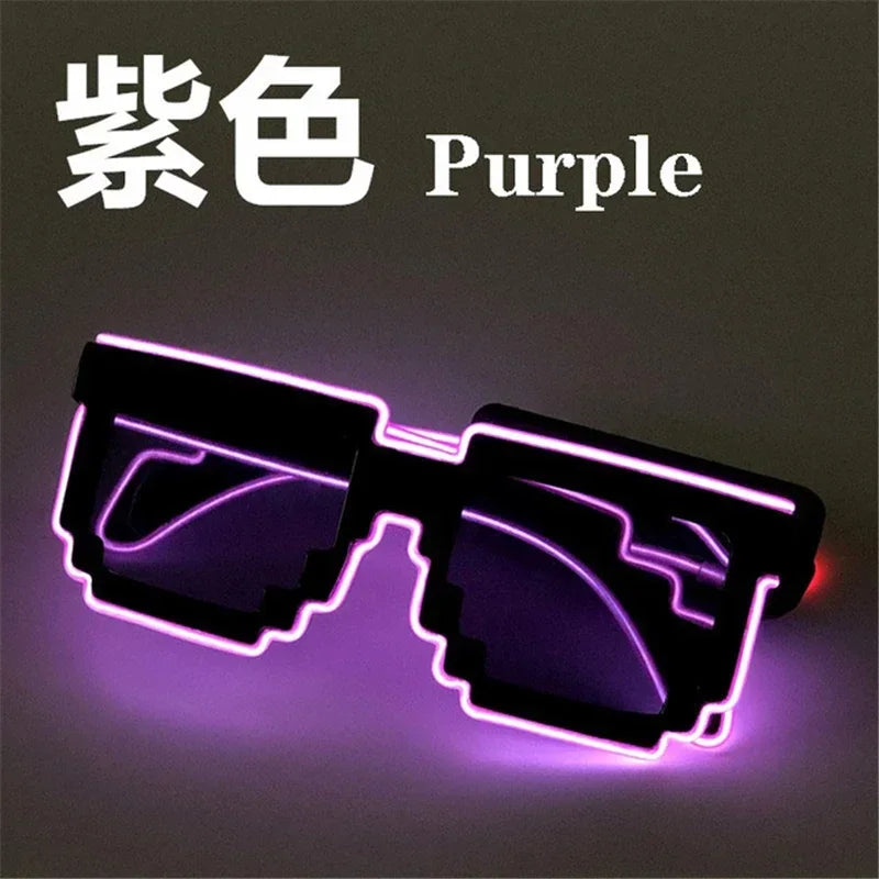 Wireless LED Light Up Glasses, Glow in the Dark Neon Glasses for Rave Party, EDM