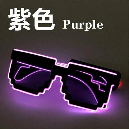Wireless LED Light Up Glasses, Glow in the Dark Neon Glasses for Rave Party, EDM