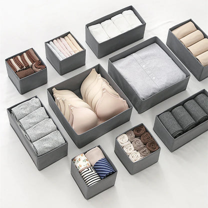 Foldable Drawer Organizers Underwear Storage Box Home Bra Socks Leggings Belts Ties Storage Organizers Box Closet Organization