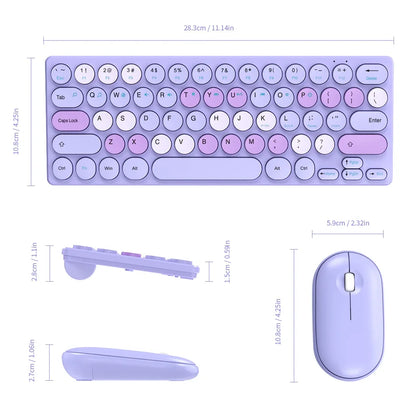 2.4G Wireless Keyboard and Mouse Combo Battery Power Bluetooth Keyboard and Mouse Set for Laptop for Ipad Cell Phone Tablet