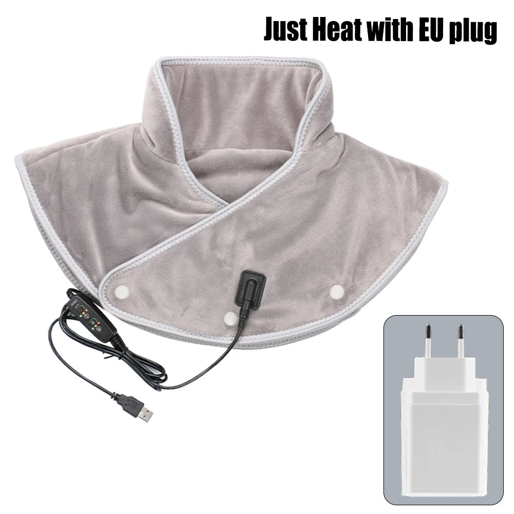 Electric Heating Shoulder Neck Pad Massager Three Gear Hot Compress Cervical Shawl Warmer for Heated Scarf Best Back Relax Brace