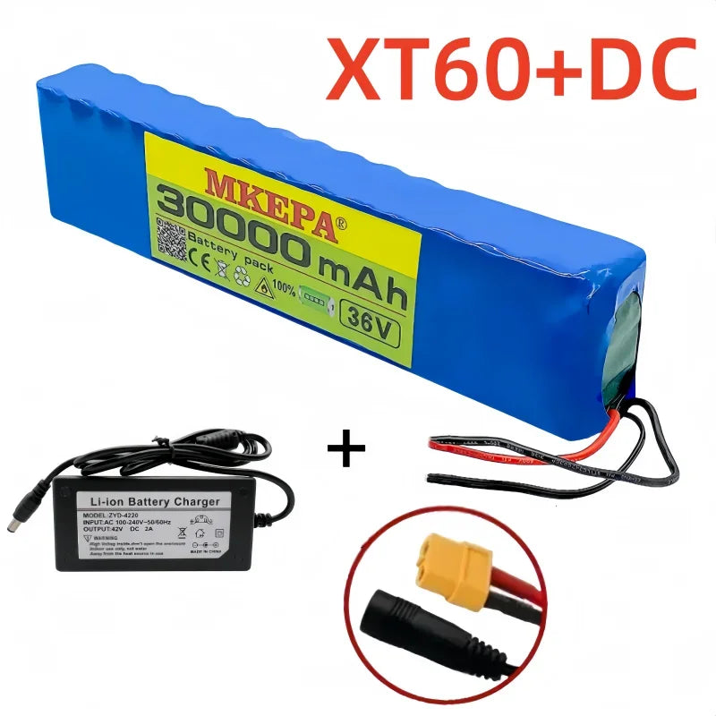 10S3P 36V 30000mAh 100% Brand New Lithium-Ion Rechargeable Battery Suitable for Electric Products Such as Scooters Battery