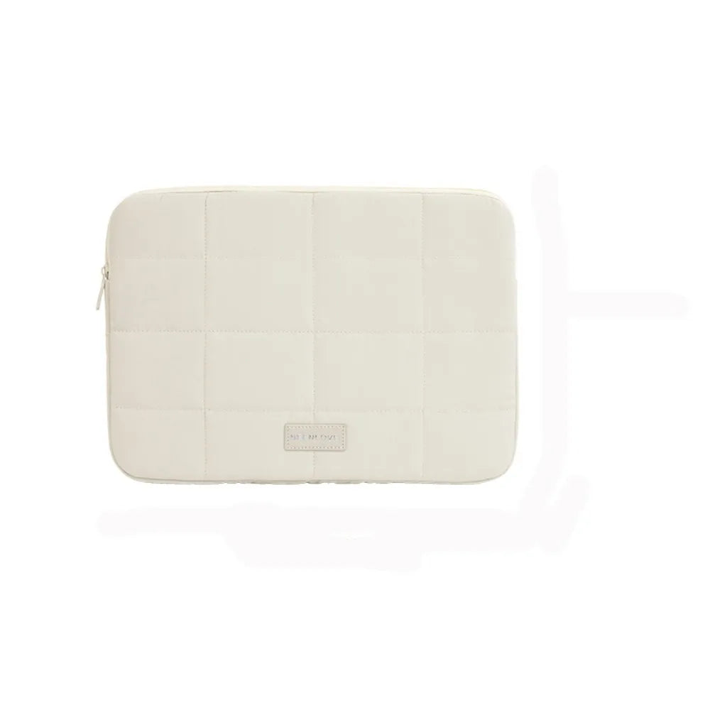 14/15.6inch Quilted Tablet Bag Shockproof Solid Color Travel Tablet Sleeve Wear-resistant Ultralight Tablet Protection Cases