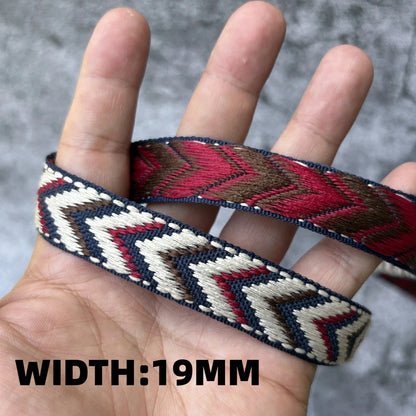 5 Yards 1~3CM Geometric Flower Designs Are Selling Well Embroidered Jacquard Ribbon Decorative Clothing Dog Chain Curtains