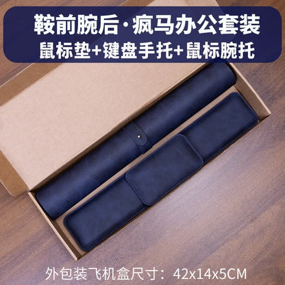 Desk Mat Waterproof PU Mouse Pad Large Mousepad Laptop Non-slip Desk Pad Keyboard Mats Mouse Mat Mouse Wrist Guard Three Pieces