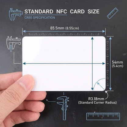 2-50PCS NFC216 NFC215 NFC213 Ntag 213 Chip TAG ISO14443A RFID PVC White Cards For all NFC Android IOS Phone Blank PVC Keycard