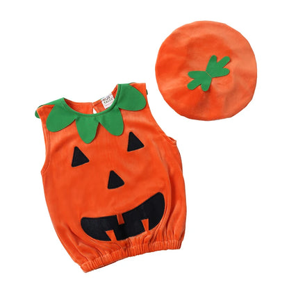 2026 Baby Halloween Rompers Infant Pumpkin Costume Newborn Cosplay 3pcs Onesie Suit New BornParty Clothing Suit