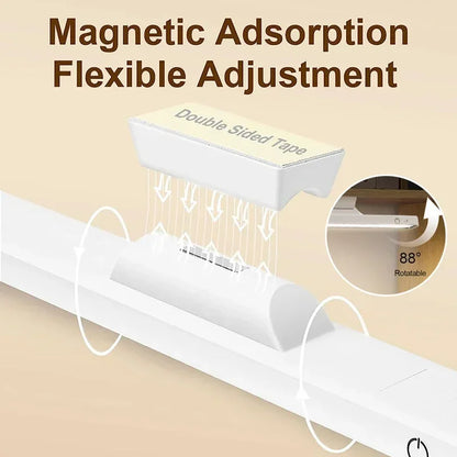 USB Rechargeable Light LED Desk Lamp Stepless Dimming Hanging Magnetic Bedroom Night Lights Reading Table Lamps Cabinet Wardrobe