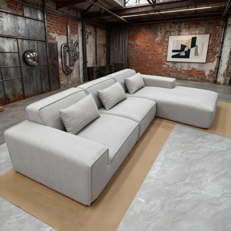 Comfortable Corner Luxury Boneless Couch Lazy Couches Hotel Modern Compressed Sofa Loveseat Salon Gray Couch Sofa Furniture