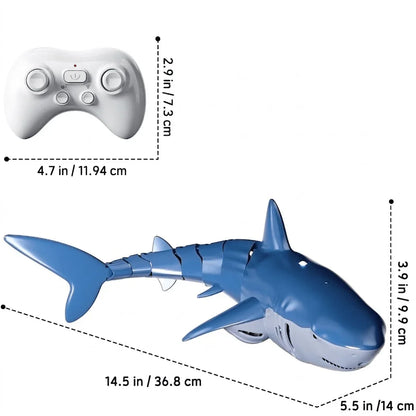 2.4GHz RC Shark Boat Toy for Kids Boys, Remote Control Shark with Water Spray LED Lights, Pool Lake Water Toy Gift Outdoor Play