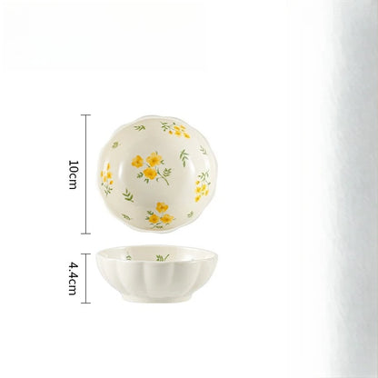 Dishes and Dishes Set Ceramic Bowls and Plates Binaural Bowls Ceramic Tableware Set Dinner Set Pratos De Jantar Teller Prato