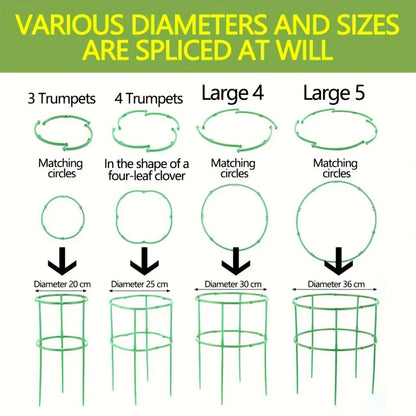 Adjustable Plant Climbing Frame Green Grid 5-15 Layer 30-90cm Lightweight Durable Gardening Stand for Home Garden